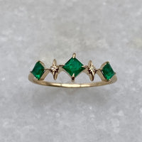 3 Emerald Aurora Ring / MADE TO ORDER