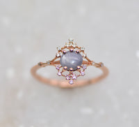 Star Sapphire Iris Rainbow Ring