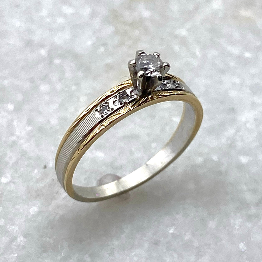 Vintage Diamond Engagement Ring - Size 6.5