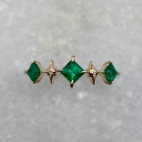 3 Emerald Aurora Ring / MADE TO ORDER