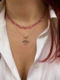 Athena Amulet - Pink Sapphire / MADE TO ORDER