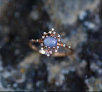 Star Sapphire Iris Rainbow Ring