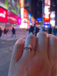 Luna Wedding Set - Morganite / Size 6.75