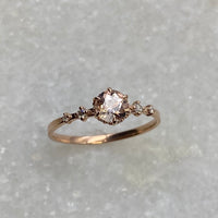 Asteria Band - Morganite /  MADE TO ORDER