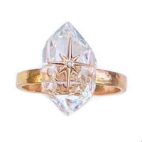 Herkimer Quartz Floating Star Ring / MADE TO ORDER