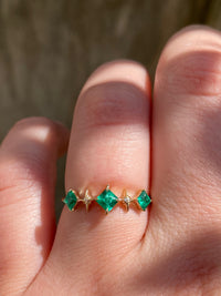 3 Emerald Aurora Ring / MADE TO ORDER