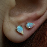 Opal Studs - Pear - Magick Alchemy