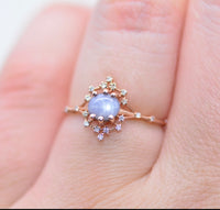 Star Sapphire Iris Rainbow Ring