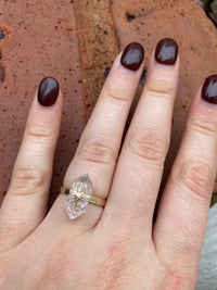 Herkimer Quartz Floating Star Ring / MADE TO ORDER