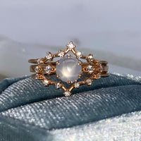 Star Sapphire Asteria Wedding Set / MADE TO ORDER