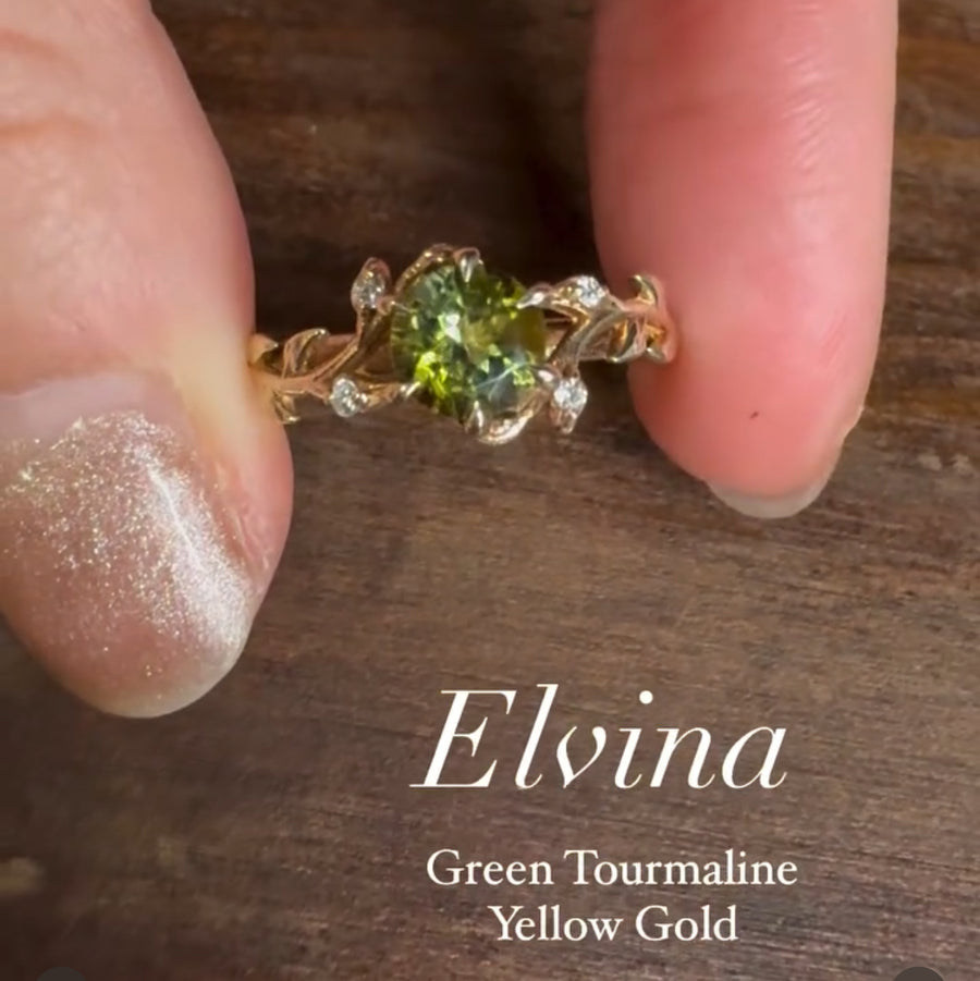 Elvina Engagement Ring - Tourmaline