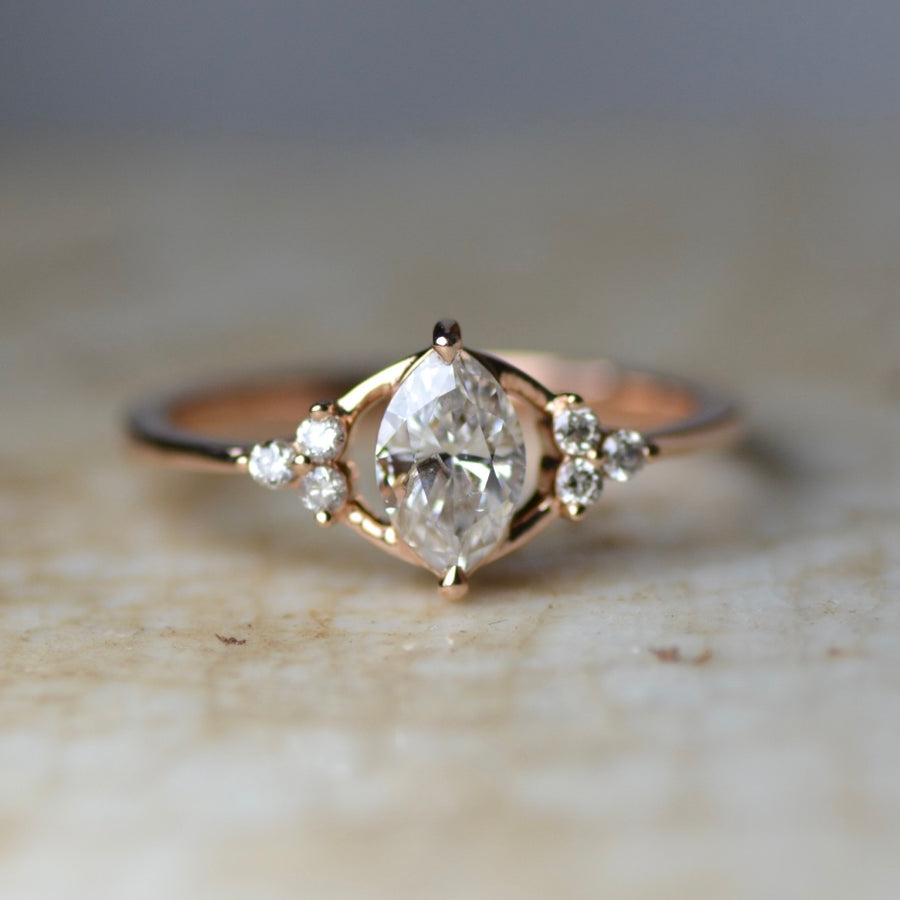 Marquise Diamond Ring - Rose Gold / Size 7