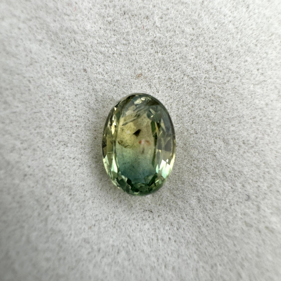 1.68ct Oval Lime/Green Bi-Color Sapphire