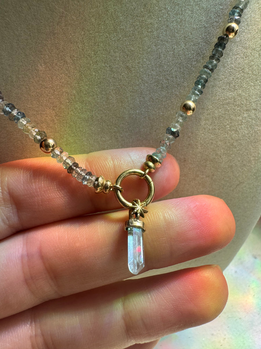 Aquamarine Star Crystal Pendant