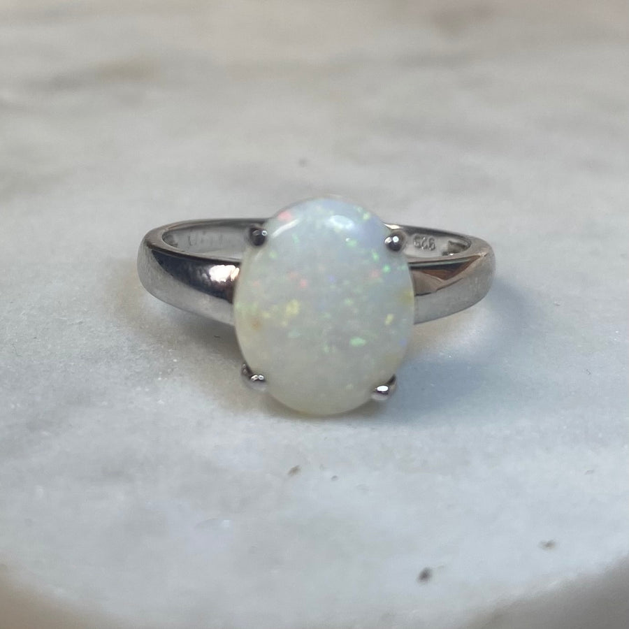 Silver Opal Ring