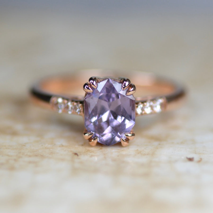 Purple Spinel Ring - Rose Gold / Size 6.75