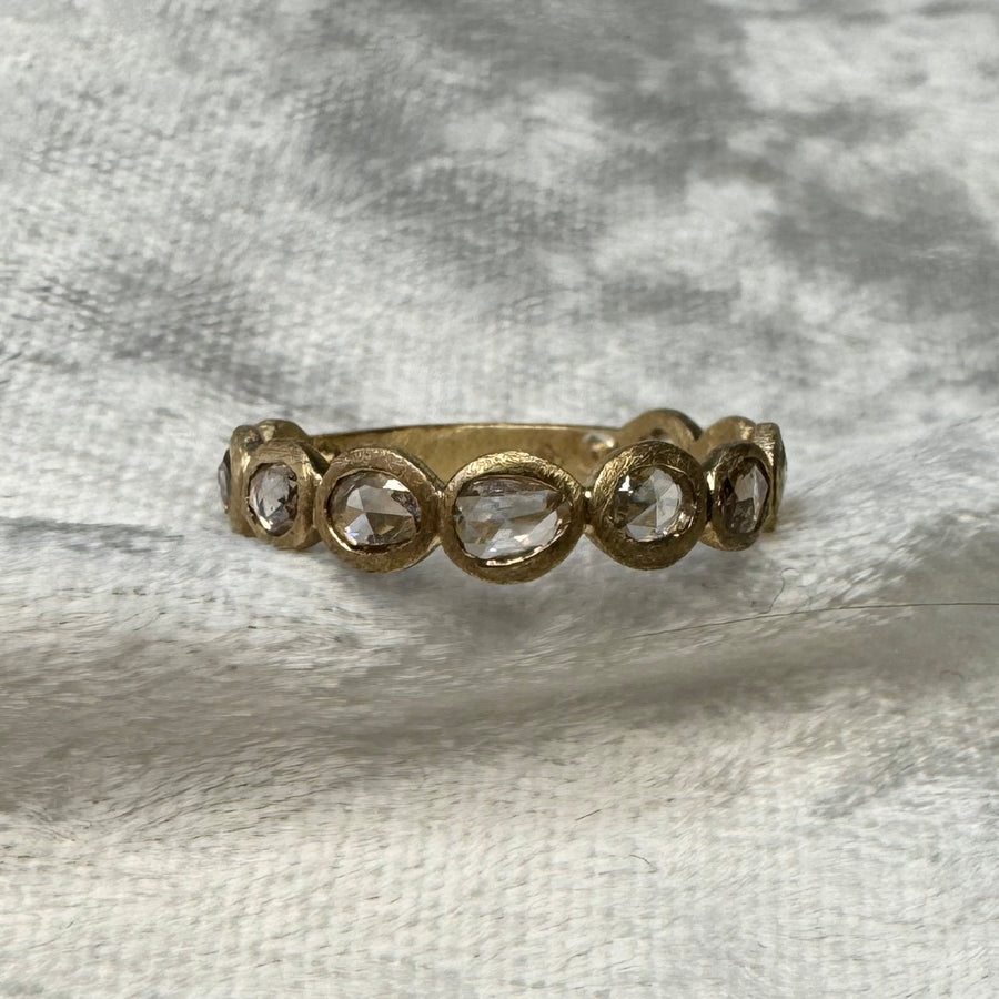 Diamond Rosecut Eternity Ring - Yellow Gold / Size 7.5