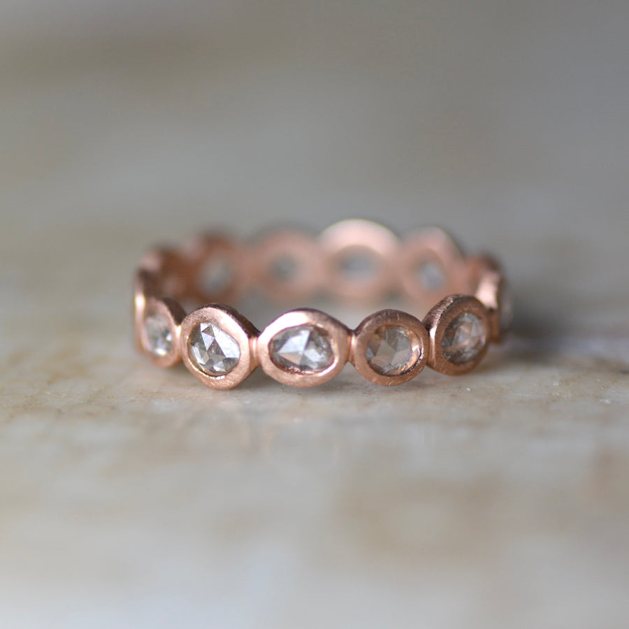 Diamond Rosecut Eternity Ring - Rose Gold / Size 7 (not resizable)