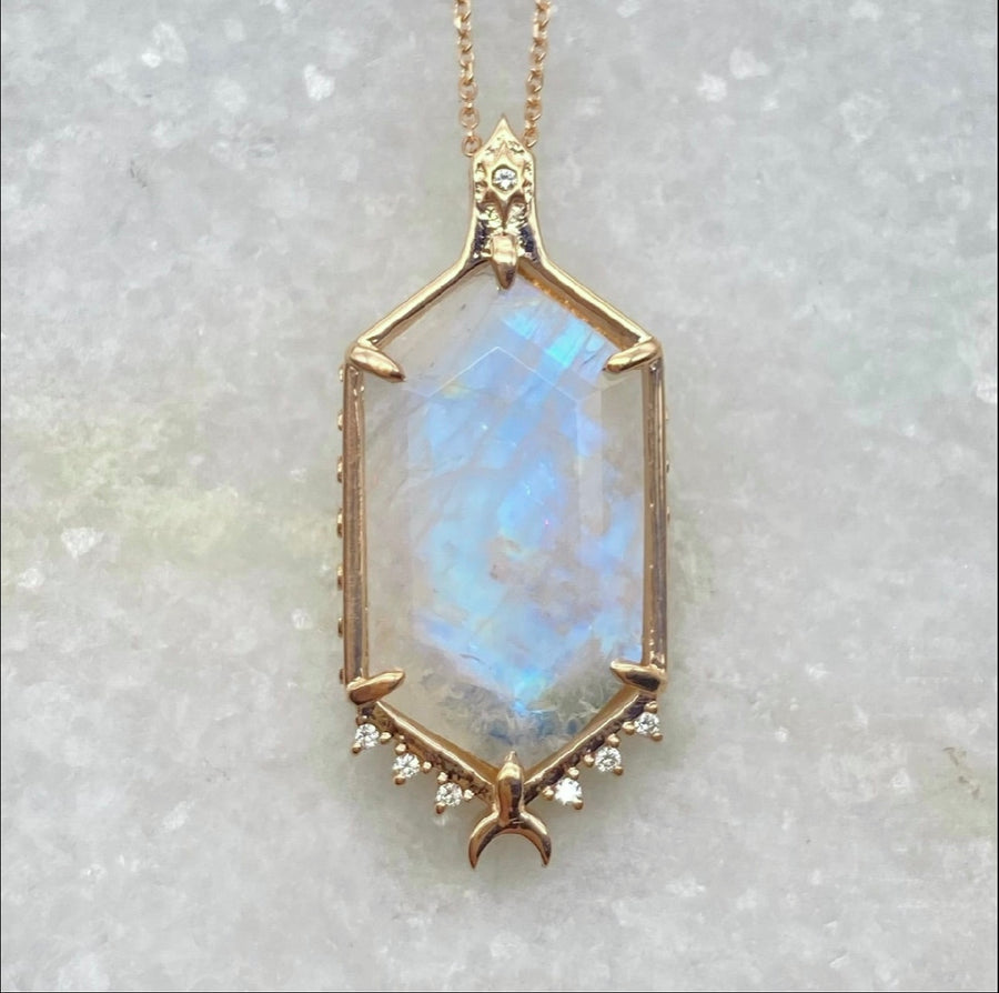 Moonstone Aurora Amulet for Kelly