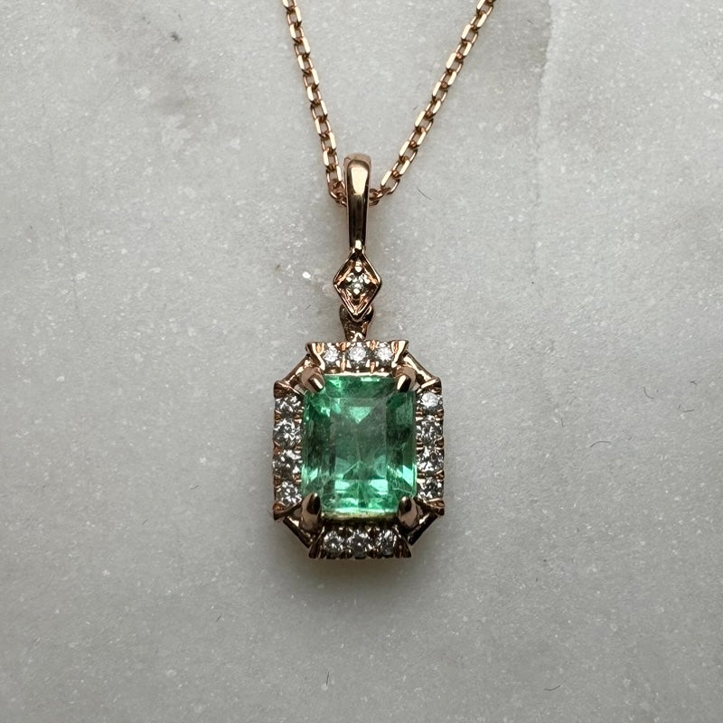 Emerald Goddess Diamond Necklace