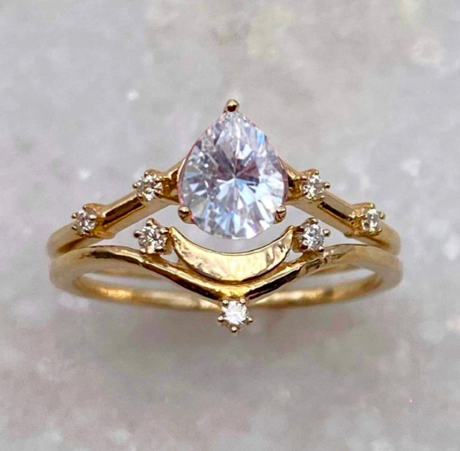 Luna Wedding Set - Lab Diamond