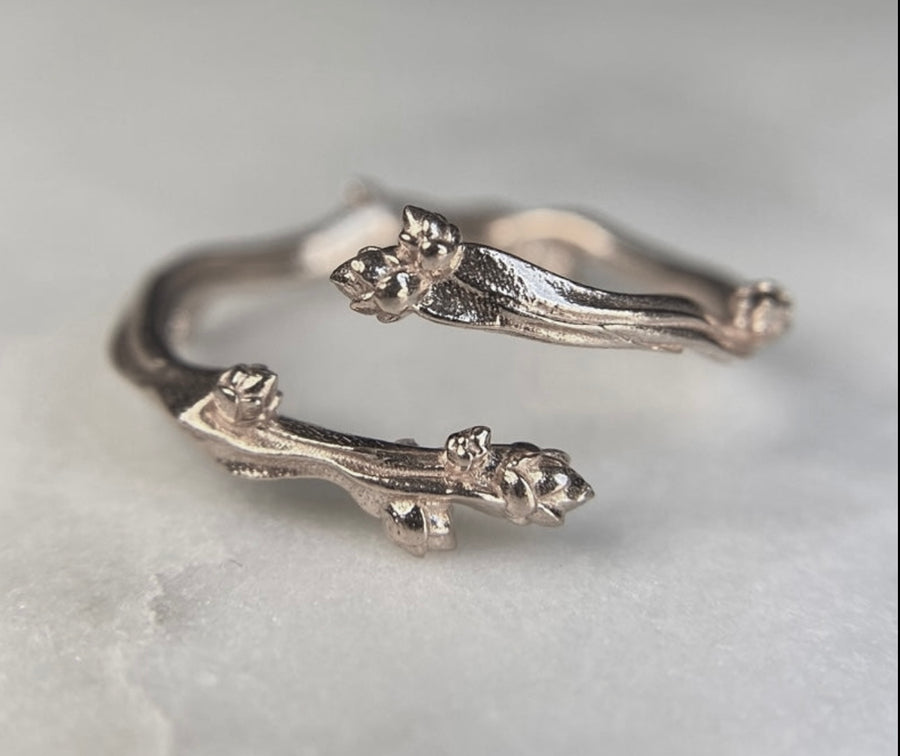 Platinum Twig Ring