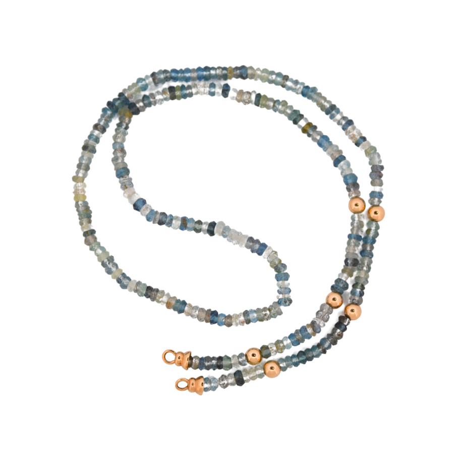 Faceted Grandidierite Strand
