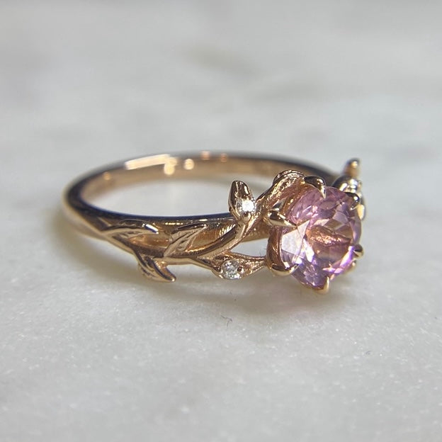 Elvina Engagement Ring - Pink Tourmaline