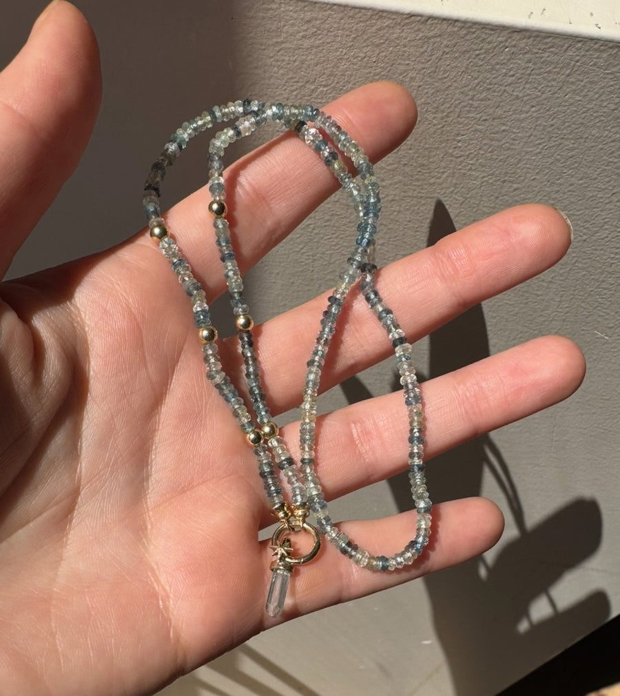 Faceted Grandidierite Strand