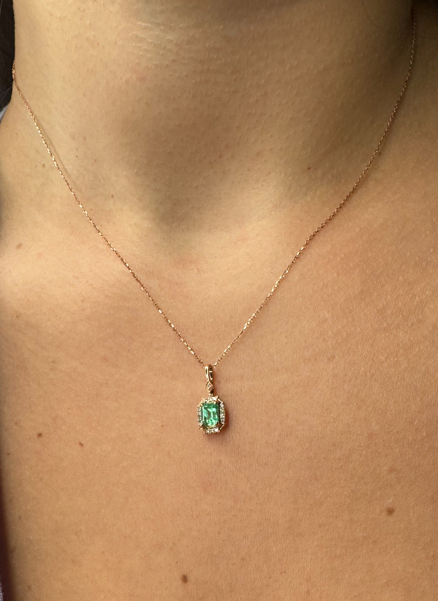 Emerald Goddess Diamond Necklace