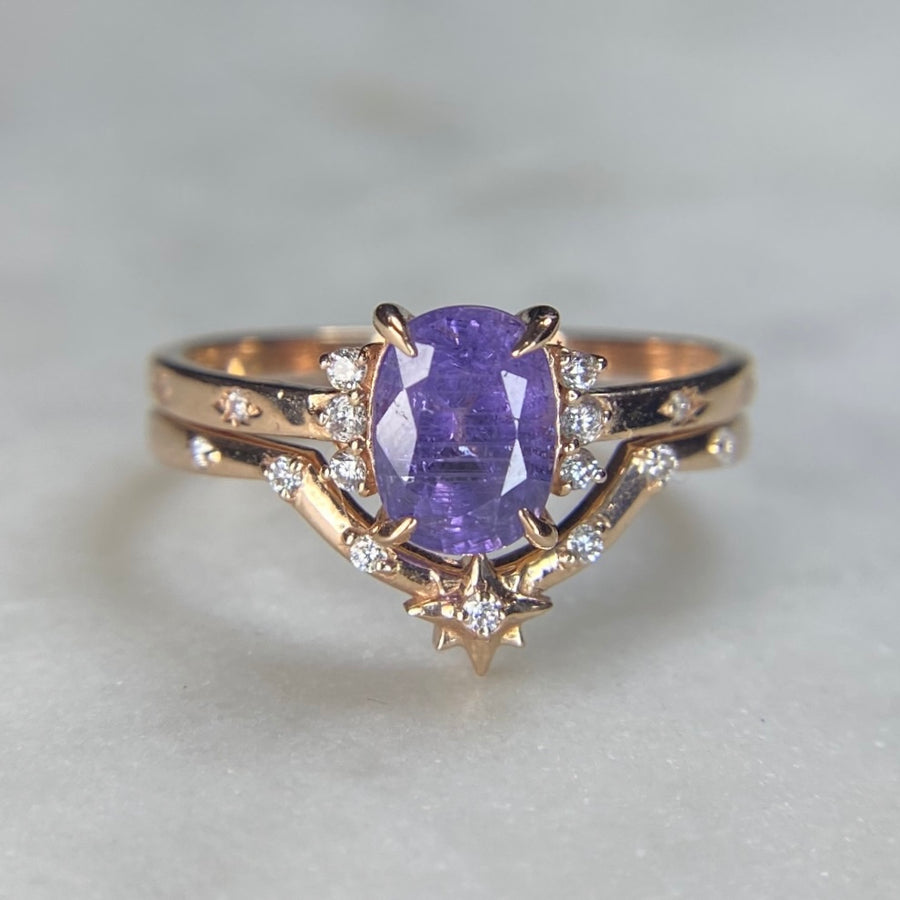 Stella Wedding Set - Purple Sapphire