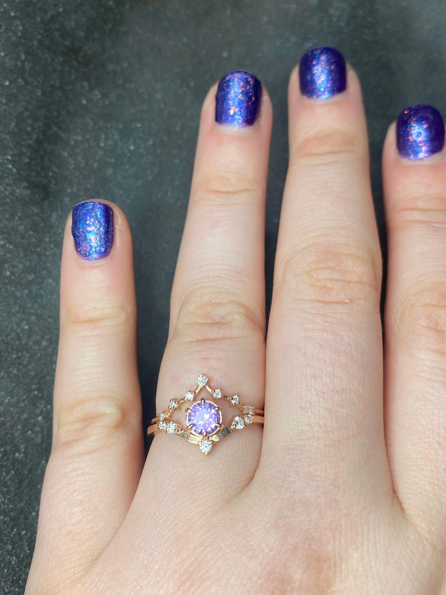 Hera Engagement Ring - Purple Sapphire