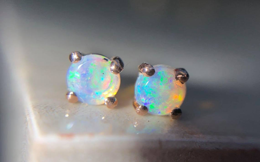Opal Studs - Round - Magick Alchemy