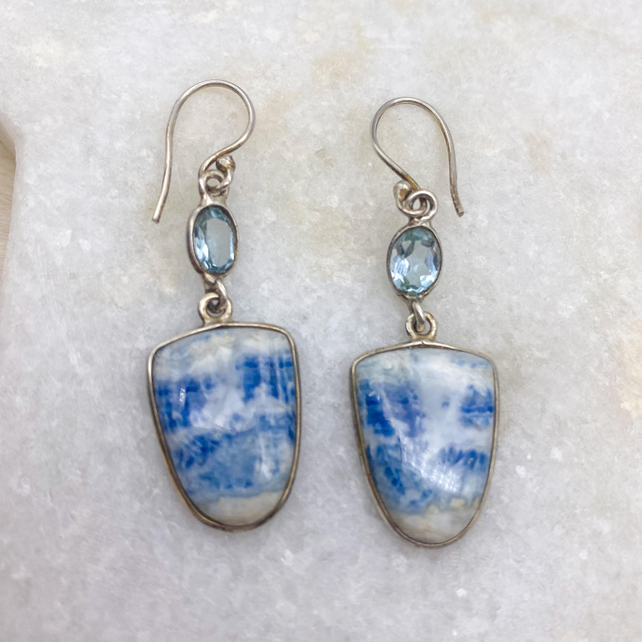 Sodalite Aquamarine Earrings
