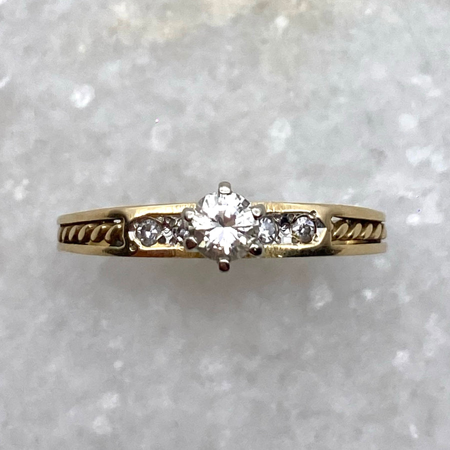 Vintage Diamond Engagement Ring - Size 7.5