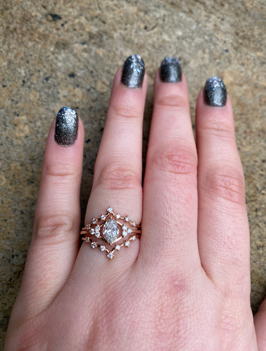 Marquise Diamond Ring - Rose Gold / Size 7