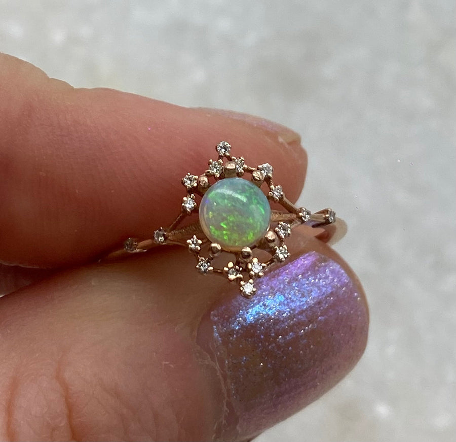 Opal Iris Rainbow Ring