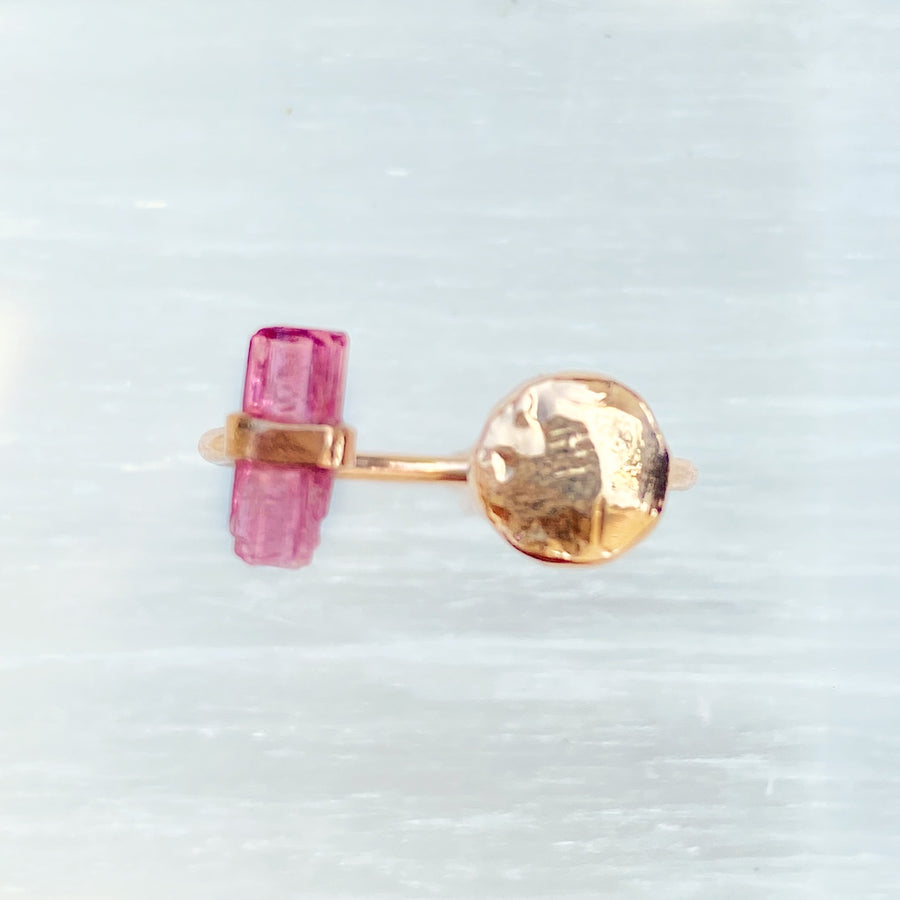 Pink Tourmaline Ring - Size 5.5/6