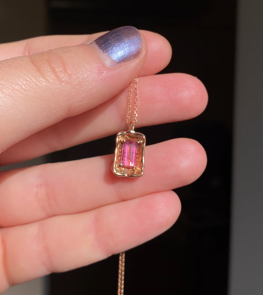 Pink Tourmaline Amulet