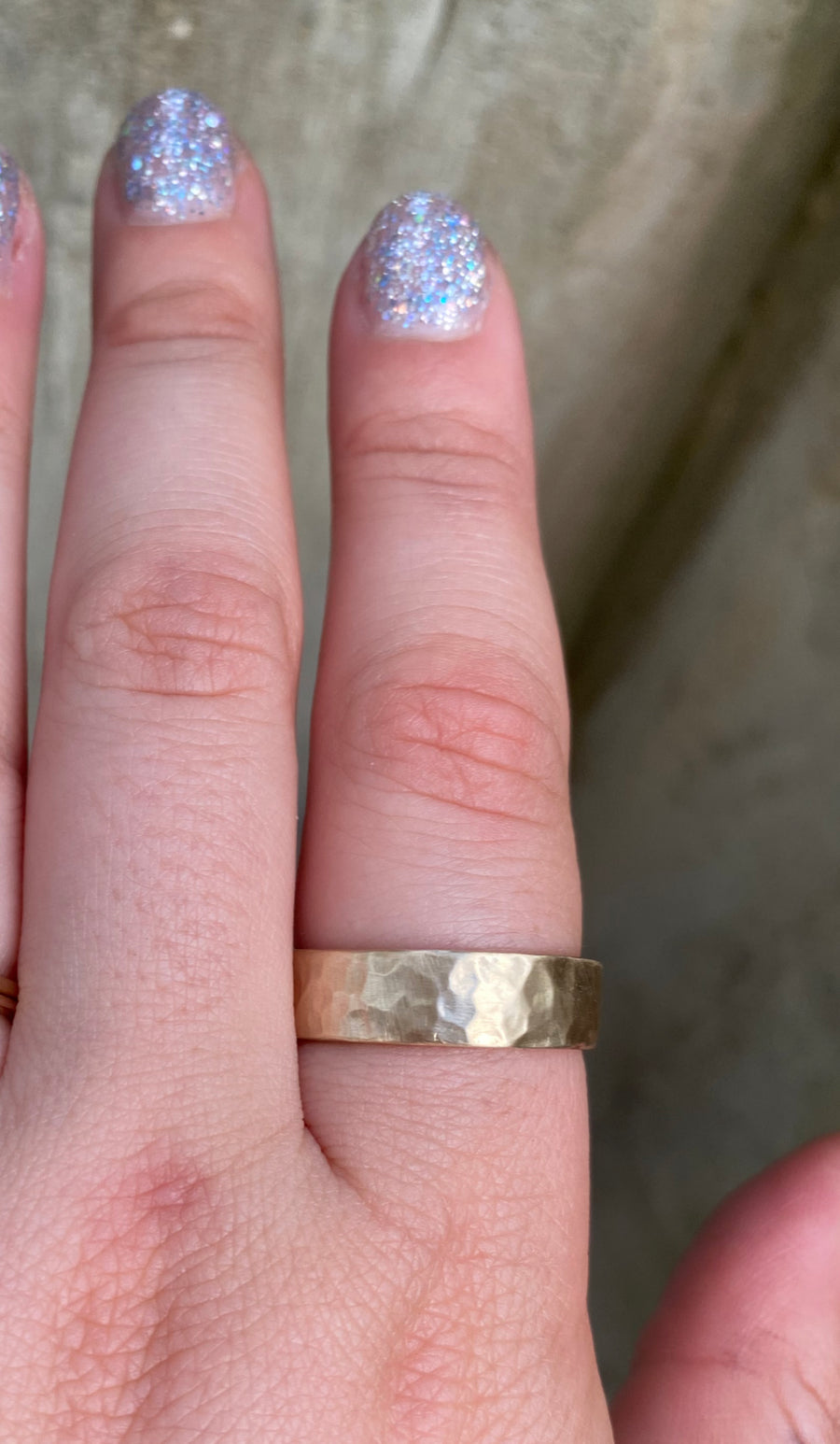 Hammered Wedding Band / MADE TO ORDER