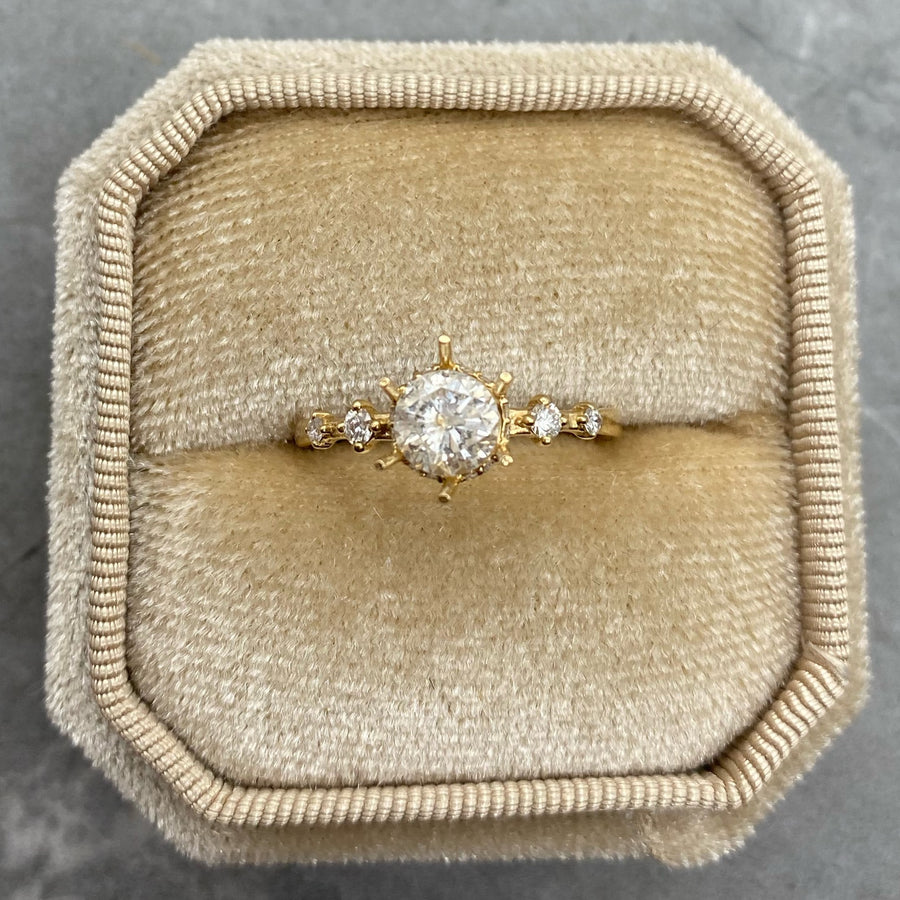 Diamond Asteria Engagement Ring / MADE TO ORDER