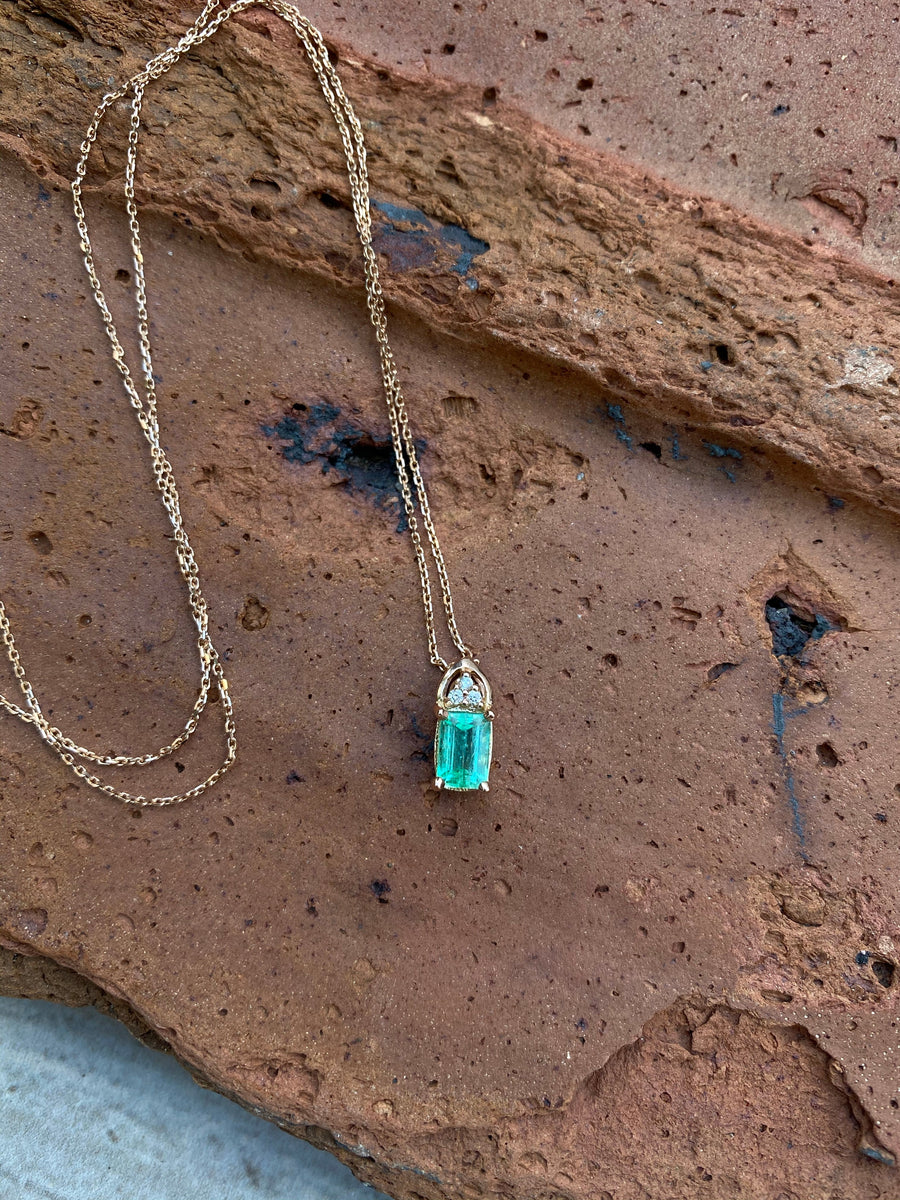 Emerald & Opal Slider Necklace
